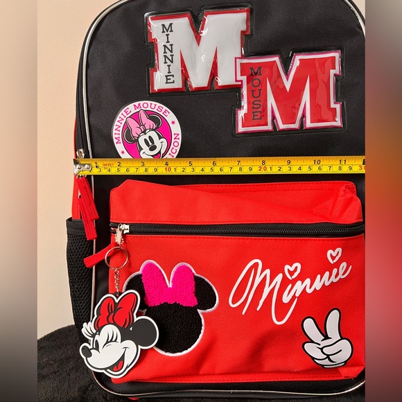 Disney Minnie Mouse Red and Black Laptop Backpack. - Picture 7 of 8